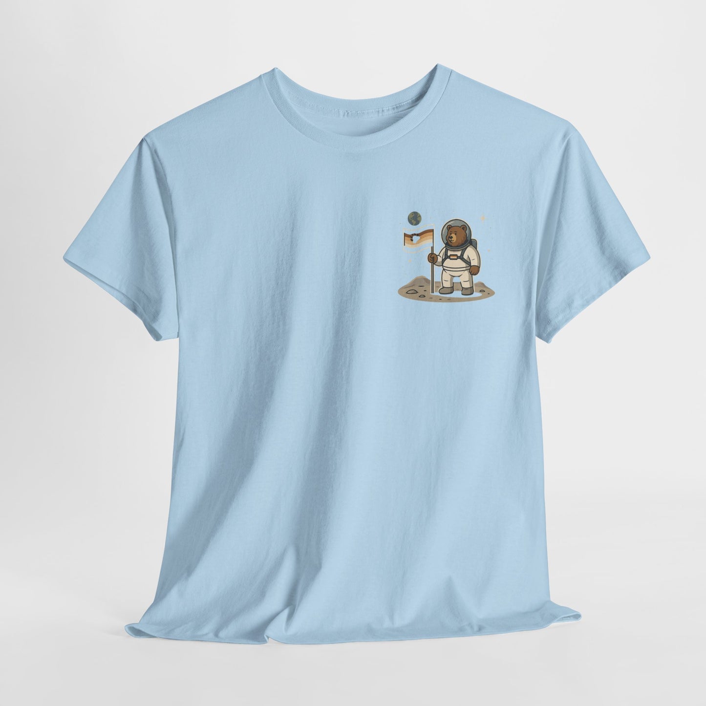 Retro Space Bear on the Moon Tee