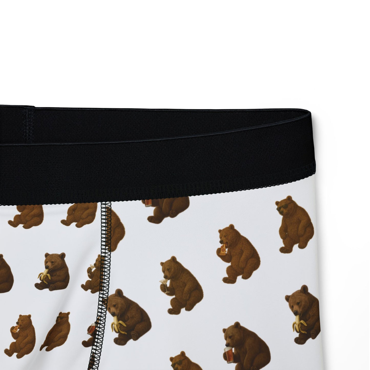 Playful Bear Pattern Boxer Briefs