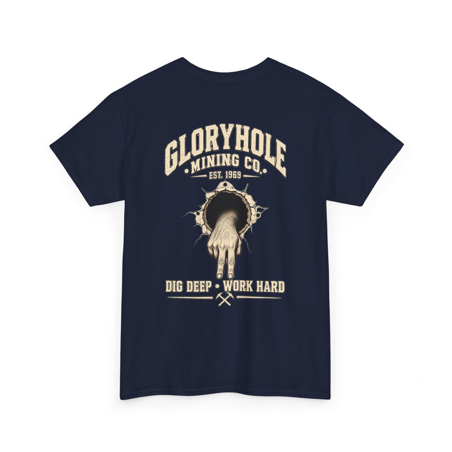 Gloryhole Mining Co. – Dig Deep, Work Hard | Vintage Bear T-Shirt