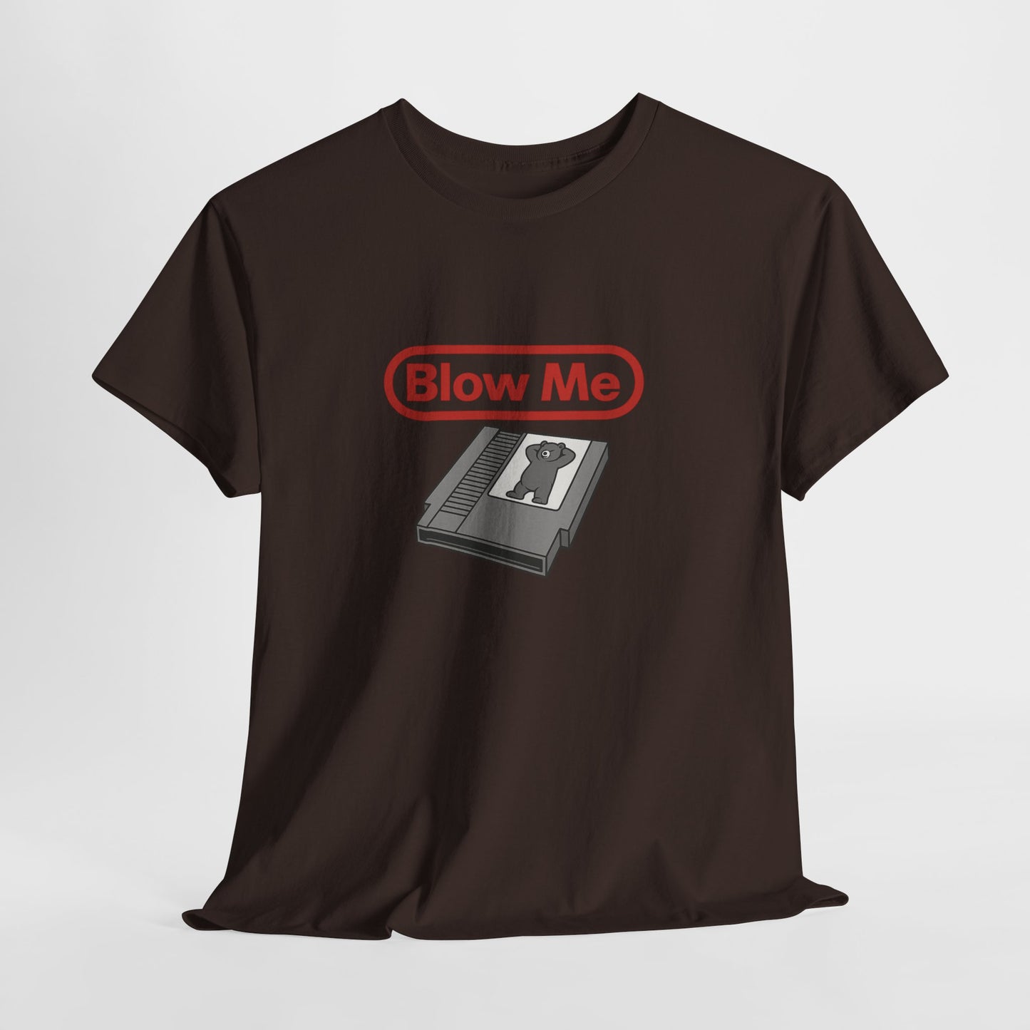 Blow Me Retro Gaming T-Shirt | Funny Vintage NES Cartridge Tee for Bears & Gamers