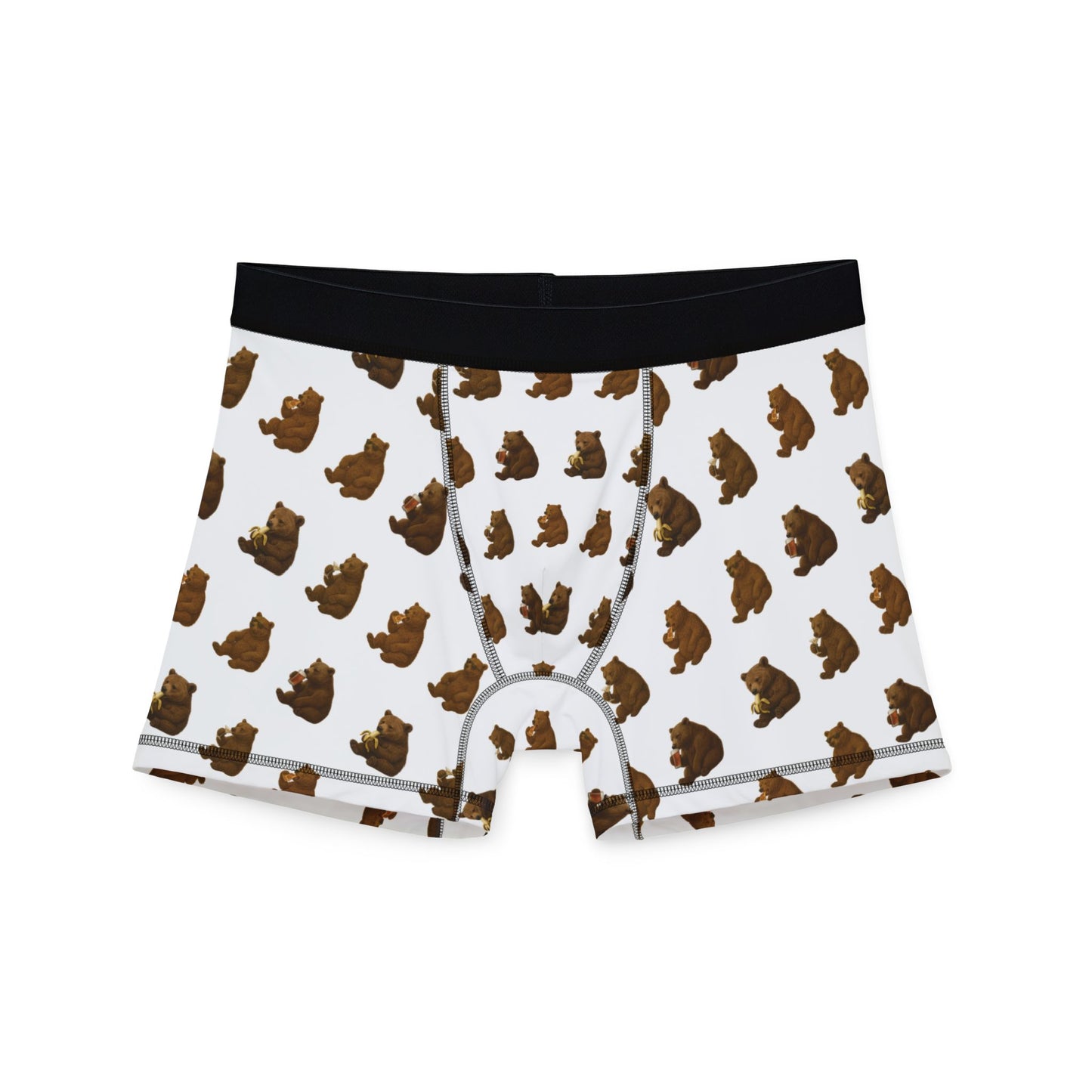 Playful Bear Pattern Boxer Briefs