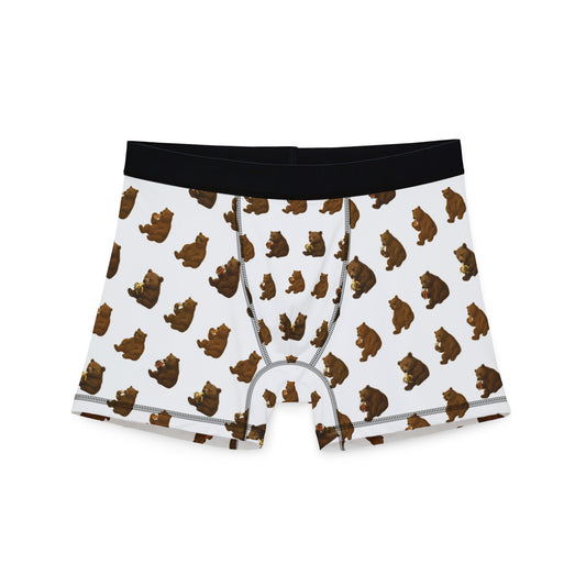 Playful Bear Pattern Boxer Briefs