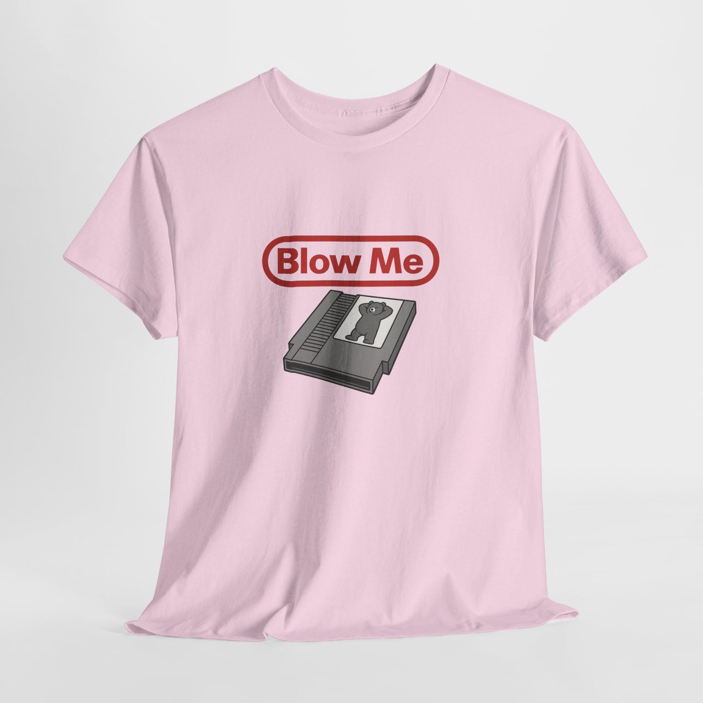 Blow Me Retro Gaming T-Shirt | Funny Vintage NES Cartridge Tee for Bears & Gamers