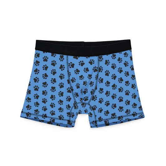Blue & Bear Paw Print Boxer Briefs – Bold & Comfortable Men’s Underwear