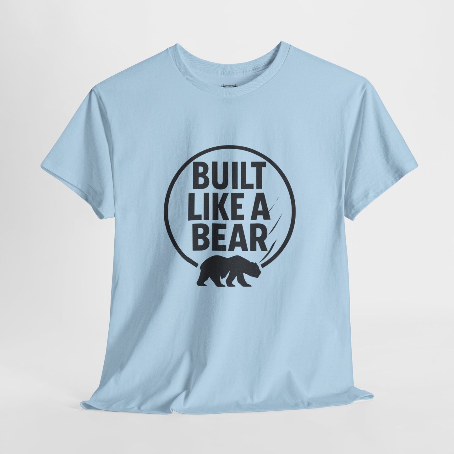 Built Like a Bear Unisex Heavy Cotton Tee - Casual Wear, Fitness Gift, Outdoor Apparel, Day-to-Day Comfort, Strong Style