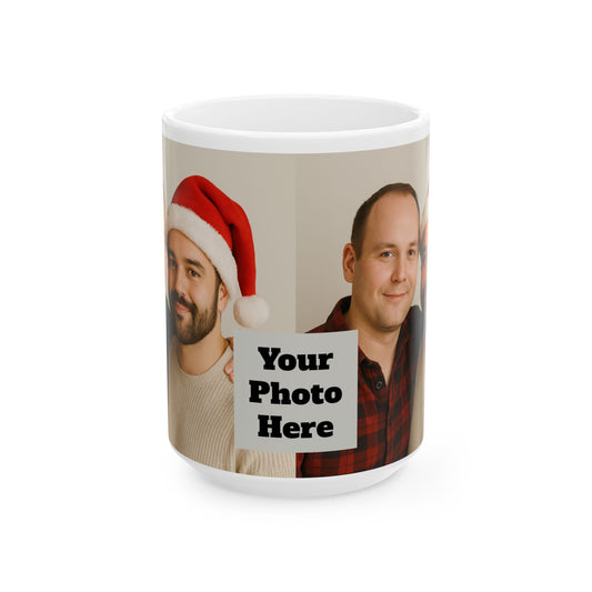 Personalized Photo Christmas Mug (11oz/15oz) — Custom Holiday Photo Gift