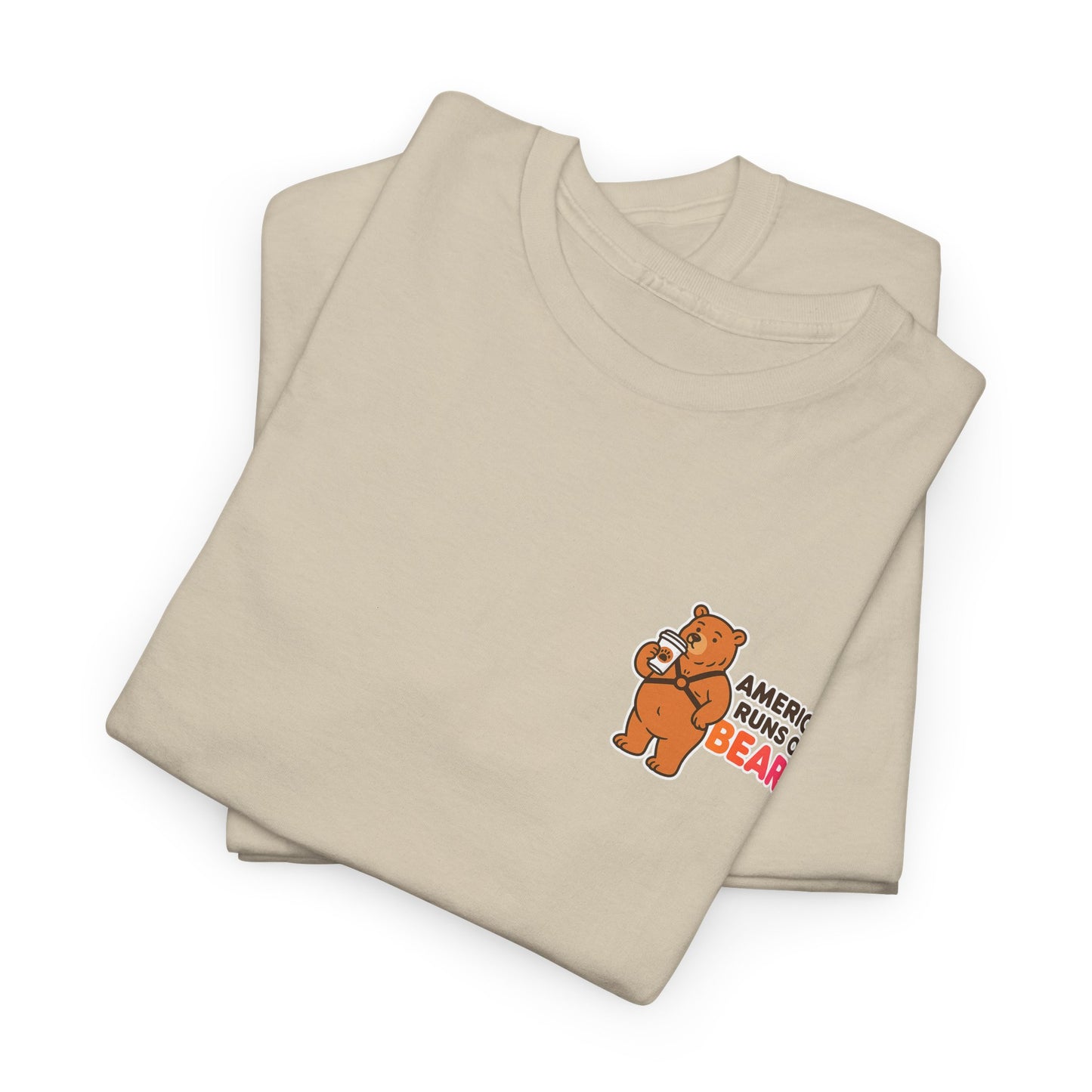 America Runs on Bears T-Shirt β Funny Gay Bear Coffee Parody Tee