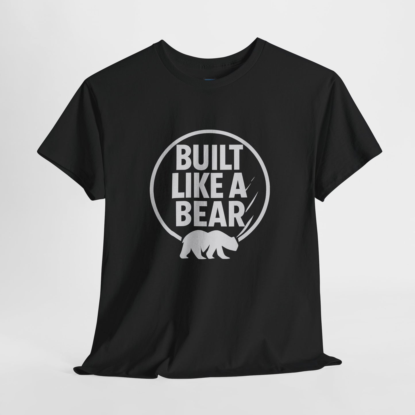 Built Like a Bear Unisex Heavy Cotton Tee - Casual Wear, Fitness Gift, Outdoor Apparel, Day-to-Day Comfort, Strong Style