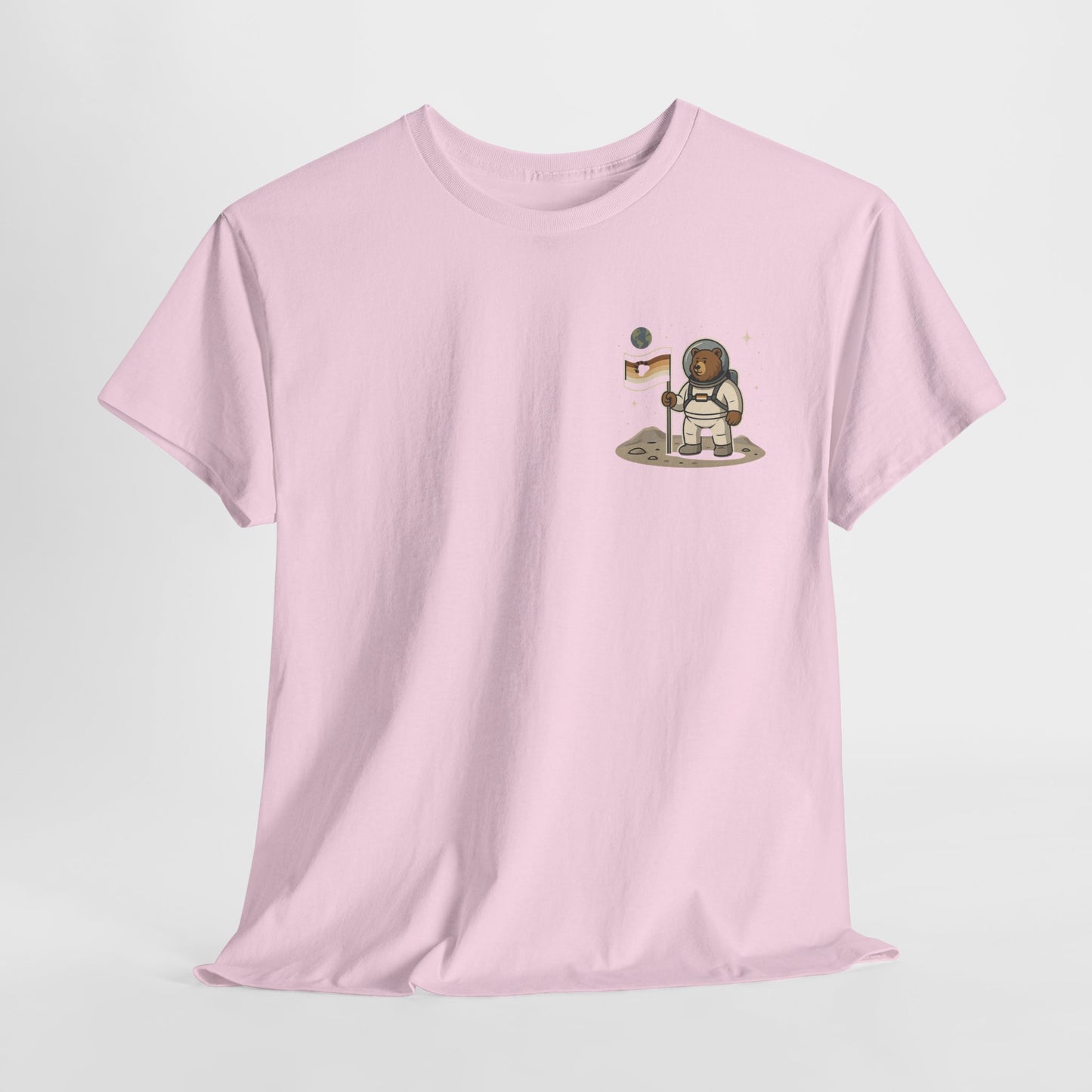 Retro Space Bear on the Moon Tee