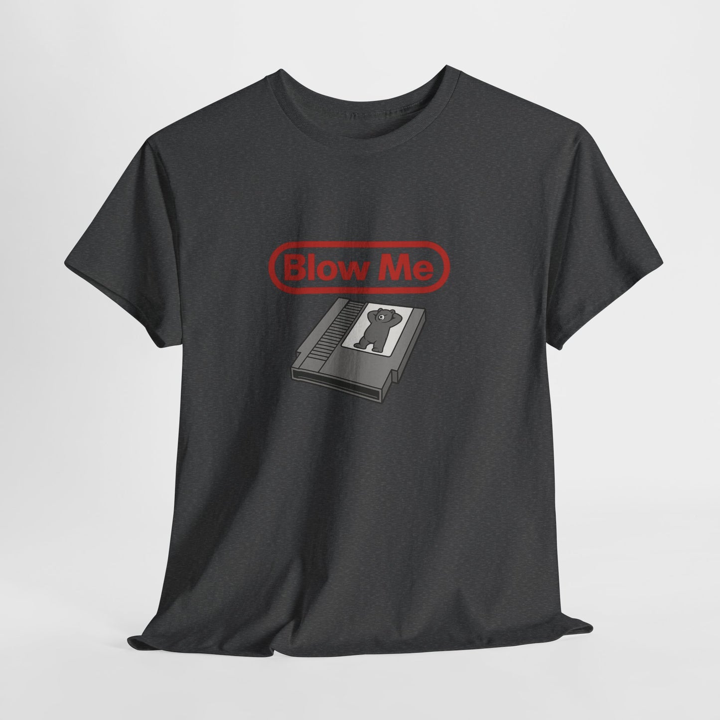 Blow Me Retro Gaming T-Shirt | Funny Vintage NES Cartridge Tee for Bears & Gamers