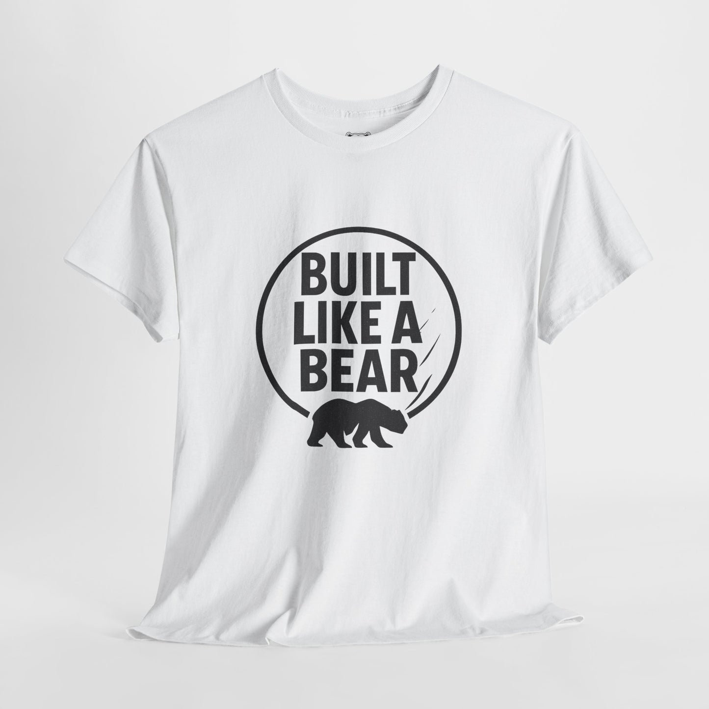 Built Like a Bear Unisex Heavy Cotton Tee - Casual Wear, Fitness Gift, Outdoor Apparel, Day-to-Day Comfort, Strong Style