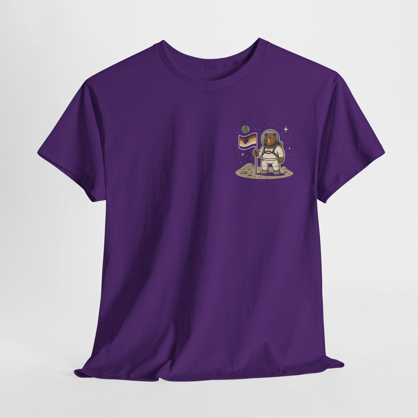 Retro Space Bear on the Moon Tee