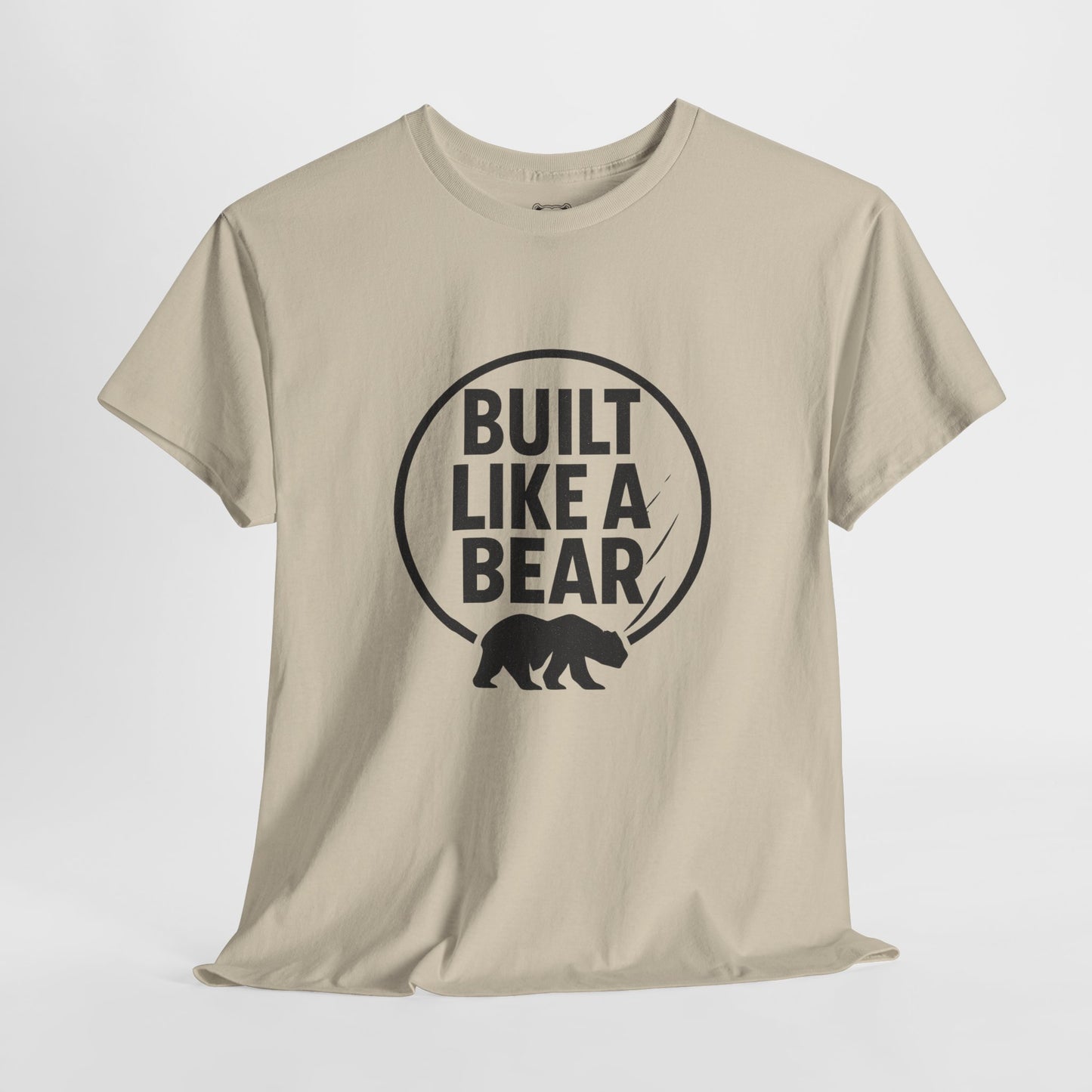 Built Like a Bear Unisex Heavy Cotton Tee - Casual Wear, Fitness Gift, Outdoor Apparel, Day-to-Day Comfort, Strong Style