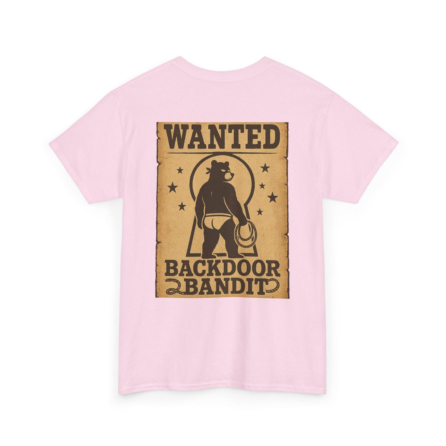 Wanted Backdoor Bandit Tee, Funny Unisex T-Shirt, Vintage Style Graphic Tee, Casual Everyday Wear, Gift for Him/Her