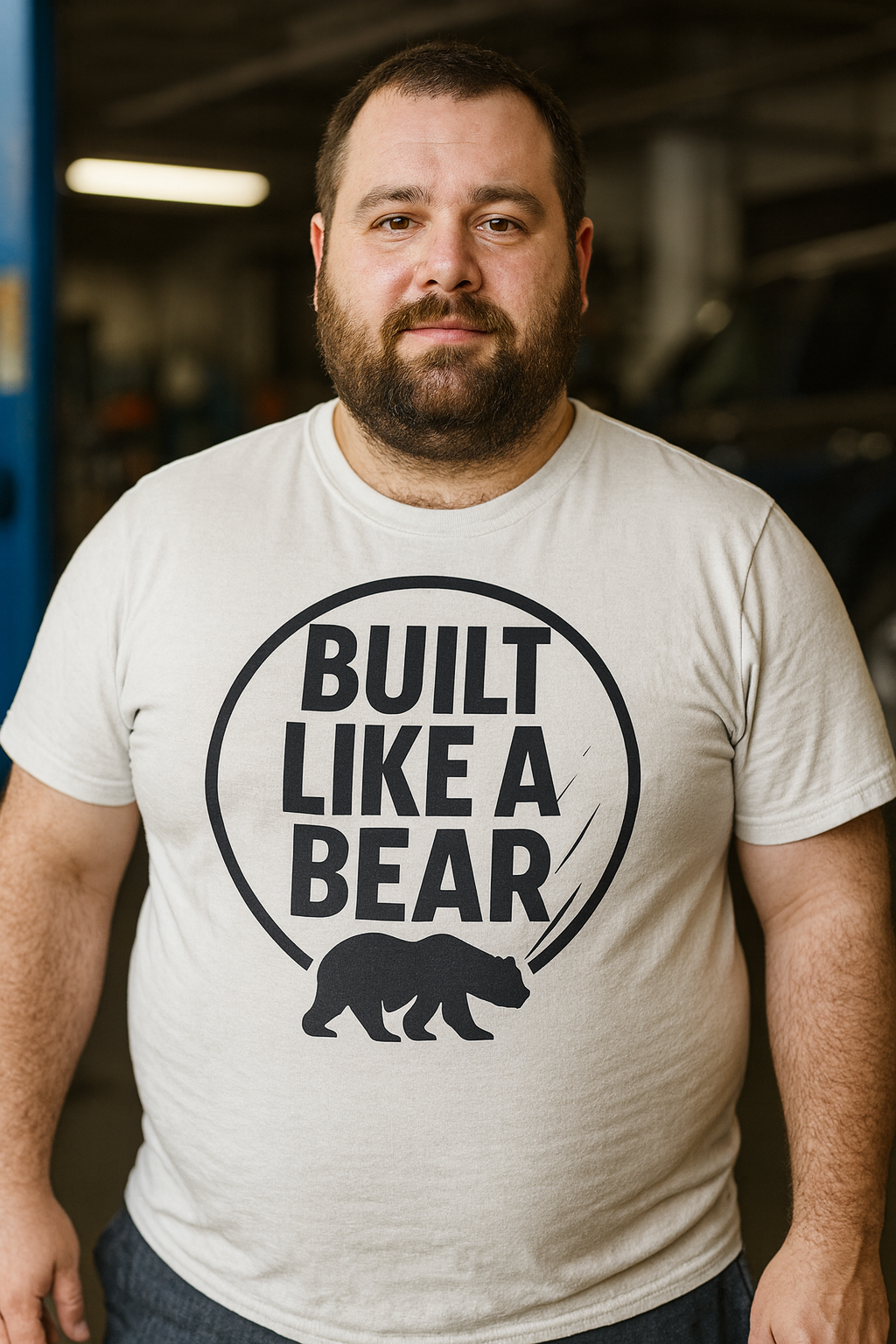 Built Like a Bear Unisex Heavy Cotton Tee - Casual Wear, Fitness Gift, Outdoor Apparel, Day-to-Day Comfort, Strong Style