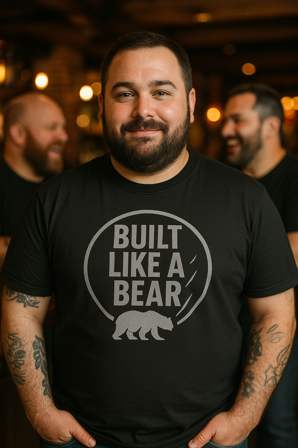 Built Like a Bear Unisex Heavy Cotton Tee - Casual Wear, Fitness Gift, Outdoor Apparel, Day-to-Day Comfort, Strong Style