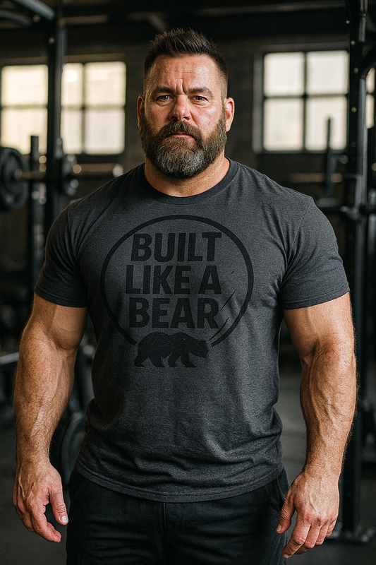 Built Like a Bear Unisex Heavy Cotton Tee - Casual Wear, Fitness Gift, Outdoor Apparel, Day-to-Day Comfort, Strong Style
