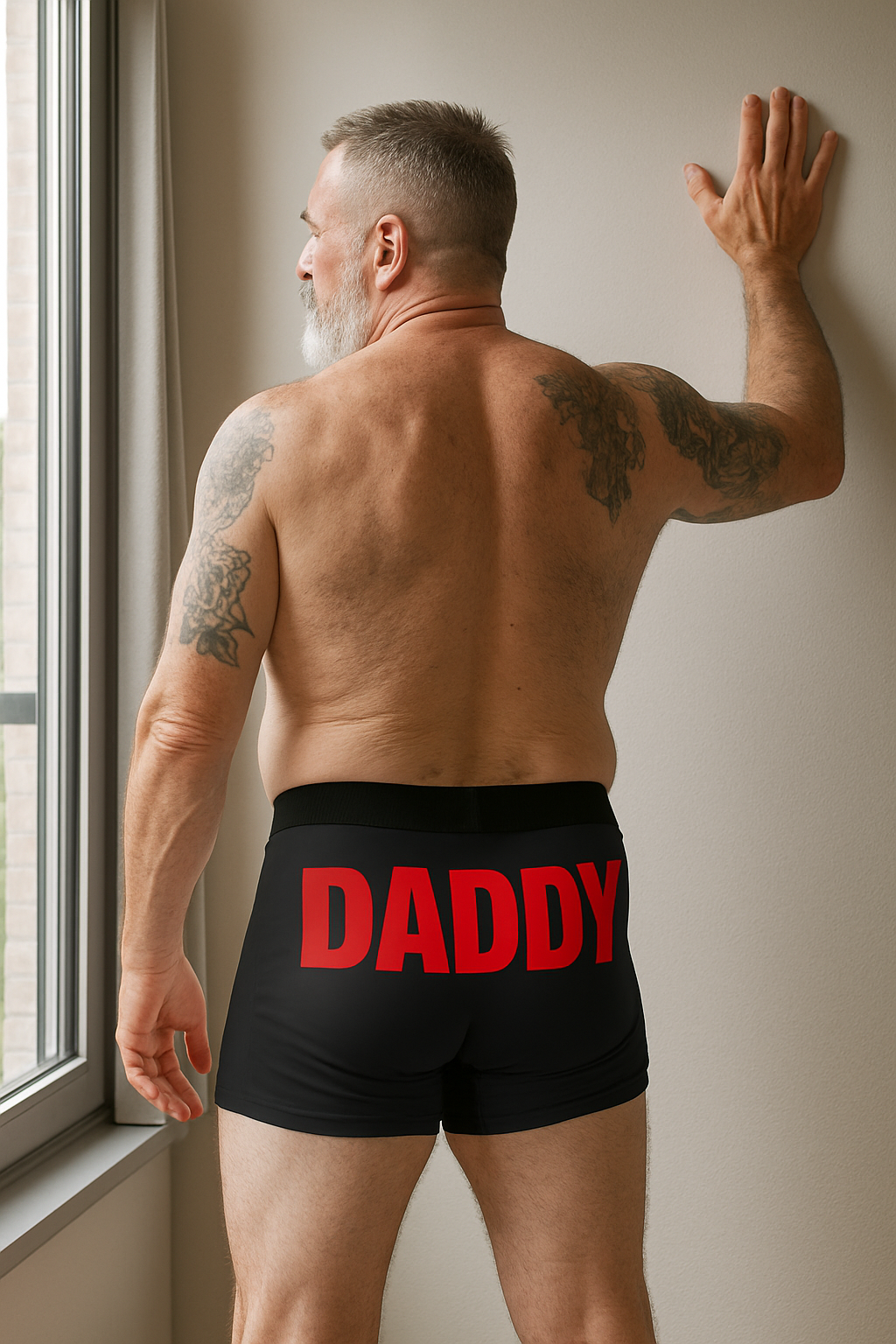 DADDY Men’s Boxer Briefs – Bold Red Statement Underwear