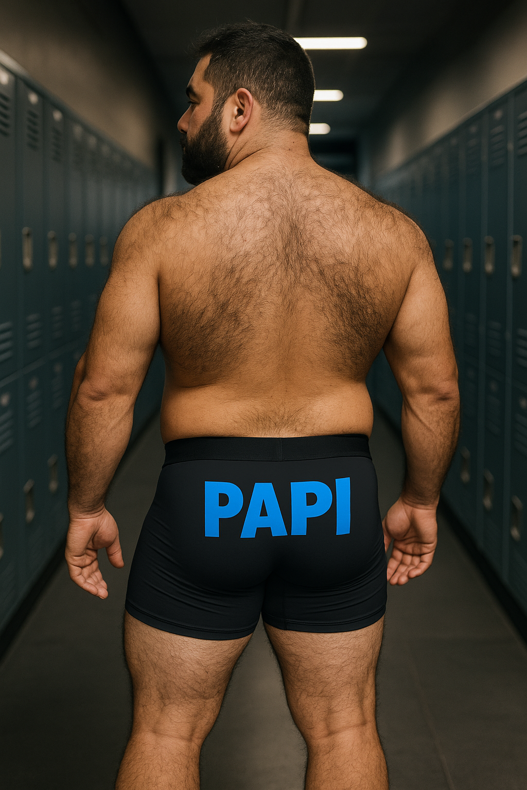 PAPI Men’s Boxer Briefs – Bold Blue Statement Bearwear