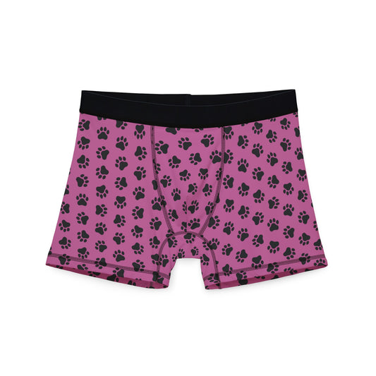 Pink & Bear Paw Print Boxer Briefs – Bold & Comfortable Men’s Underwear