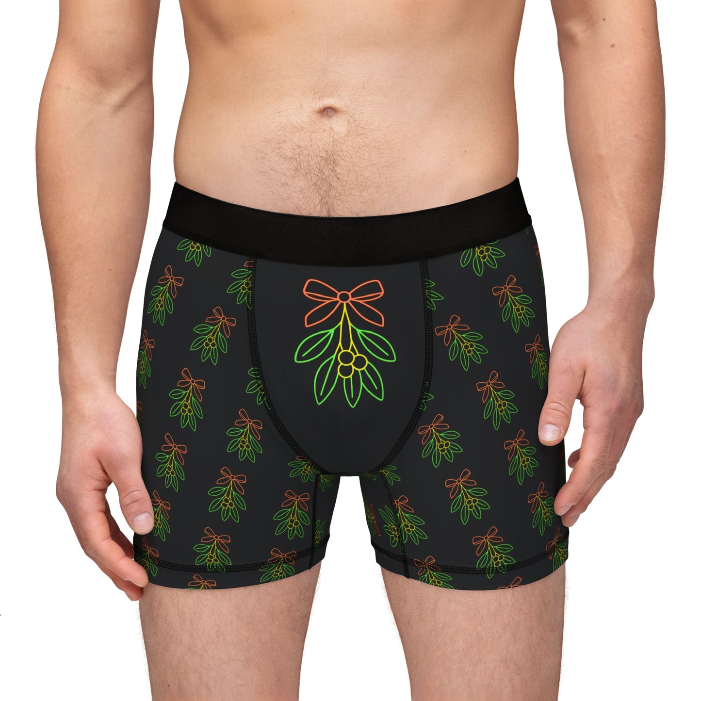 Under the Mistletoe Boxer Briefs – Neon Holiday Edition