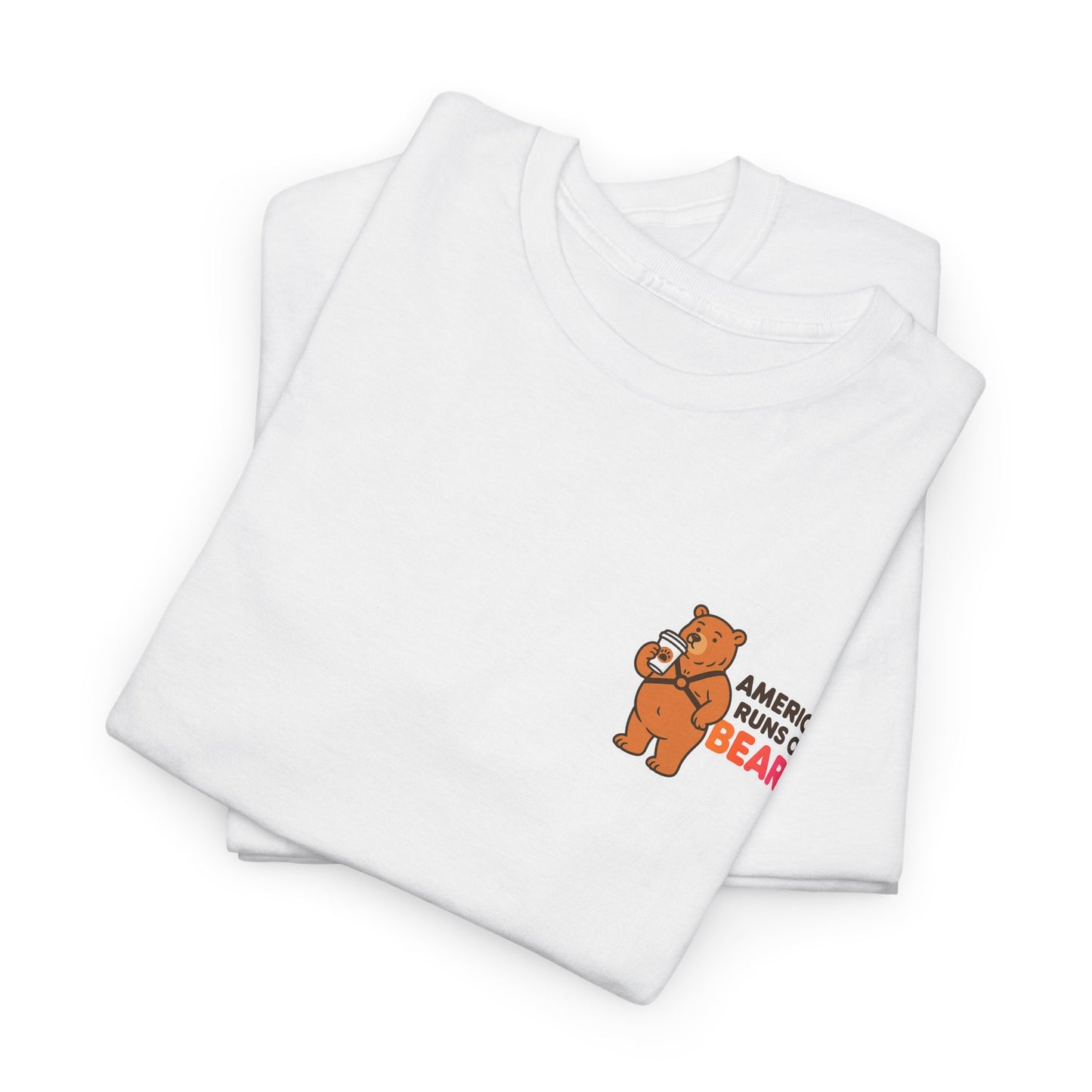 America Runs on Bears T-Shirt β Funny Gay Bear Coffee Parody Tee