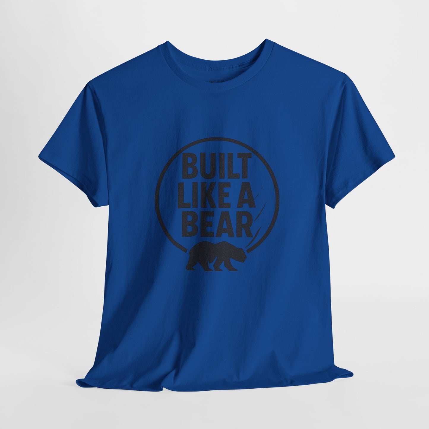 Built Like a Bear Unisex Heavy Cotton Tee - Casual Wear, Fitness Gift, Outdoor Apparel, Day-to-Day Comfort, Strong Style