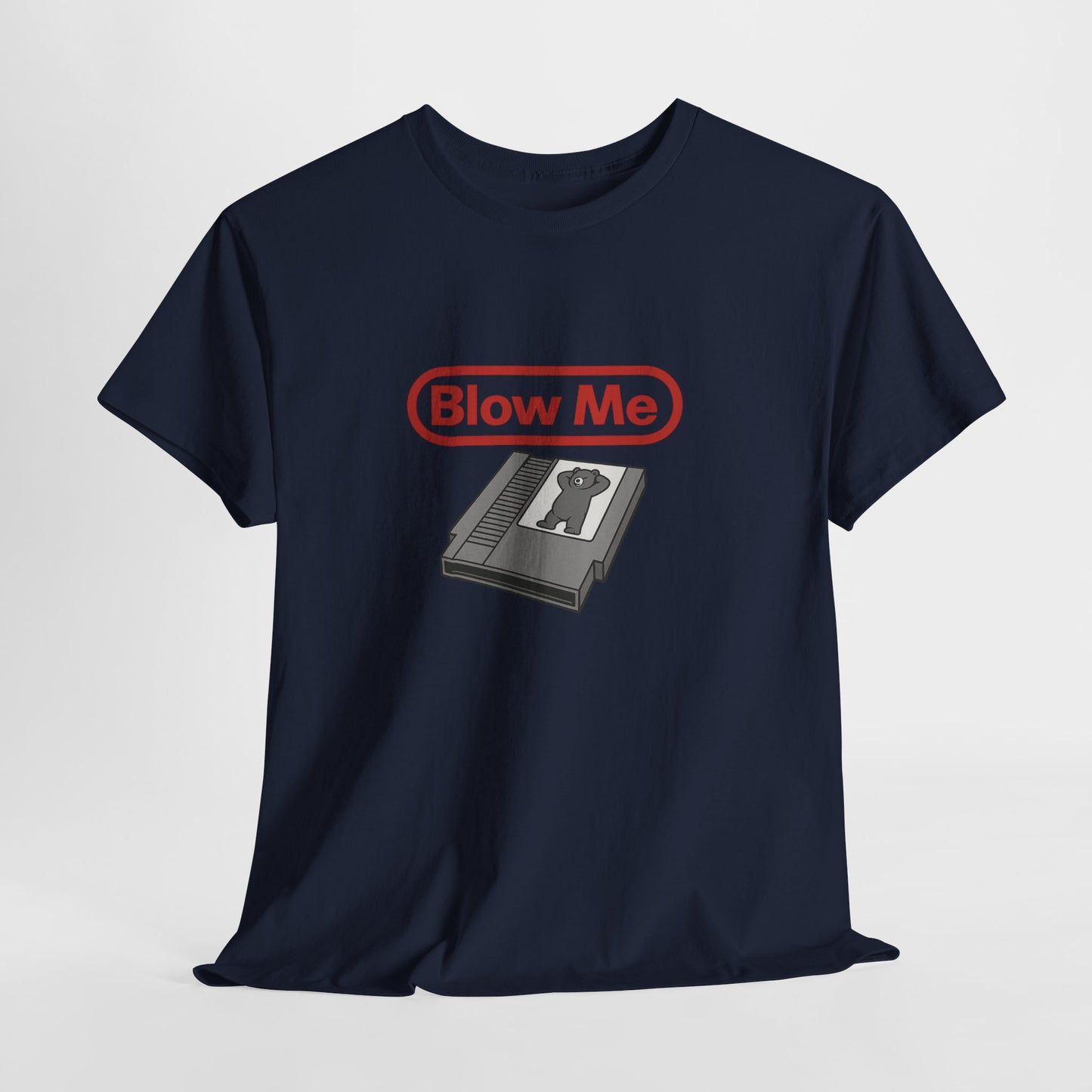 Blow Me Retro Gaming T-Shirt | Funny Vintage NES Cartridge Tee for Bears & Gamers