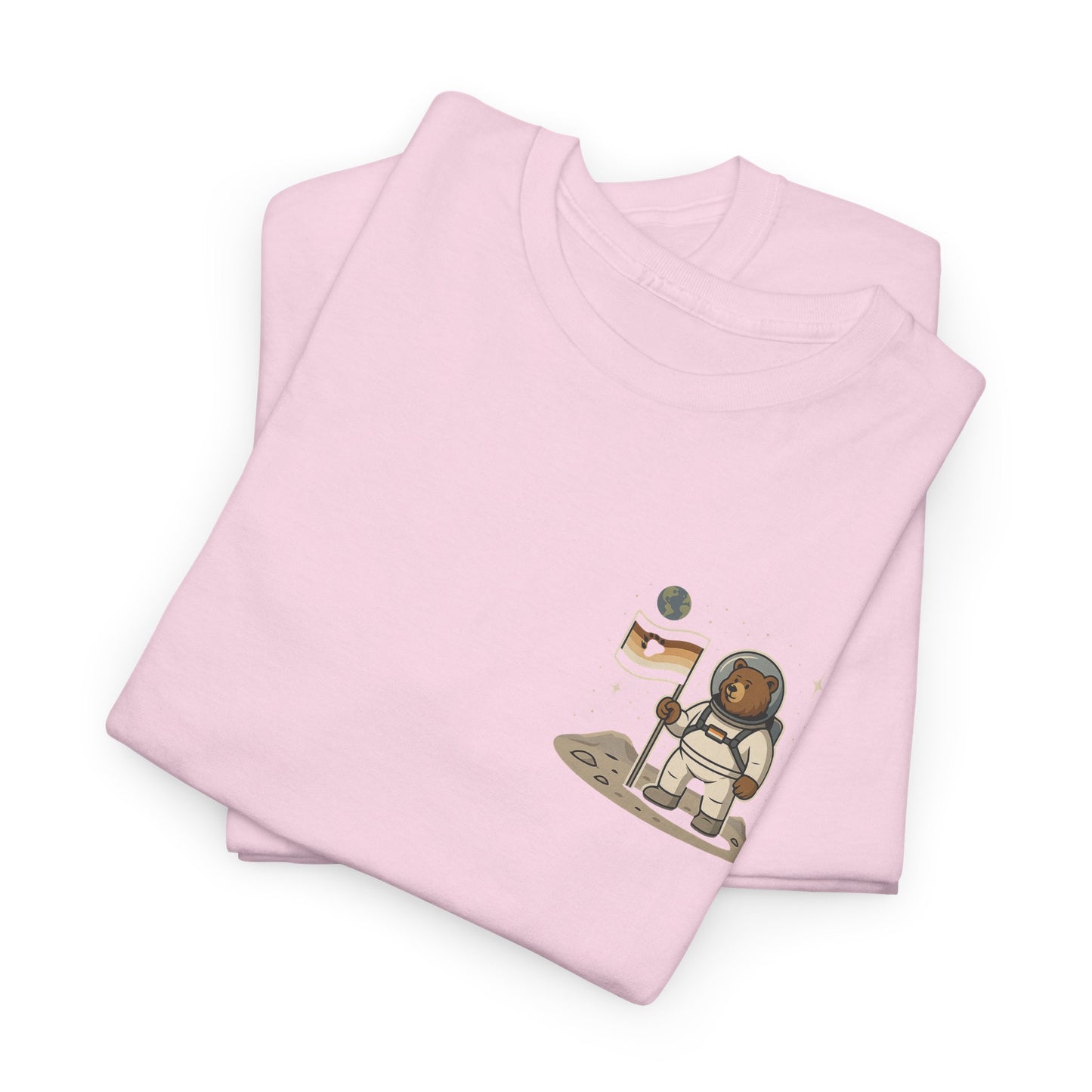 Retro Space Bear on the Moon Tee