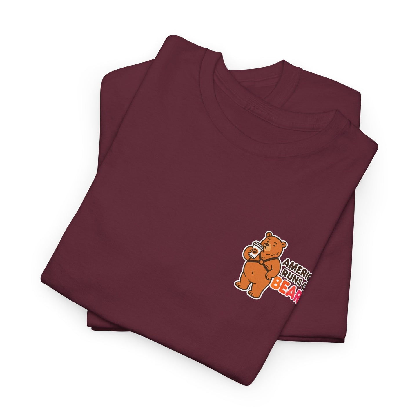America Runs on Bears T-Shirt β Funny Gay Bear Coffee Parody Tee