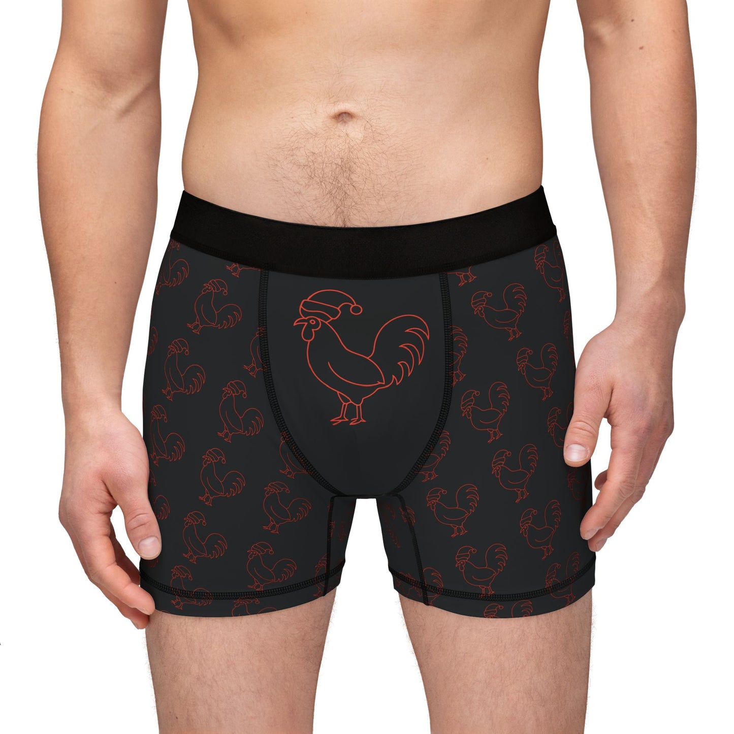 Cocky Christmas Boxer Briefs – Festive Rooster Edition