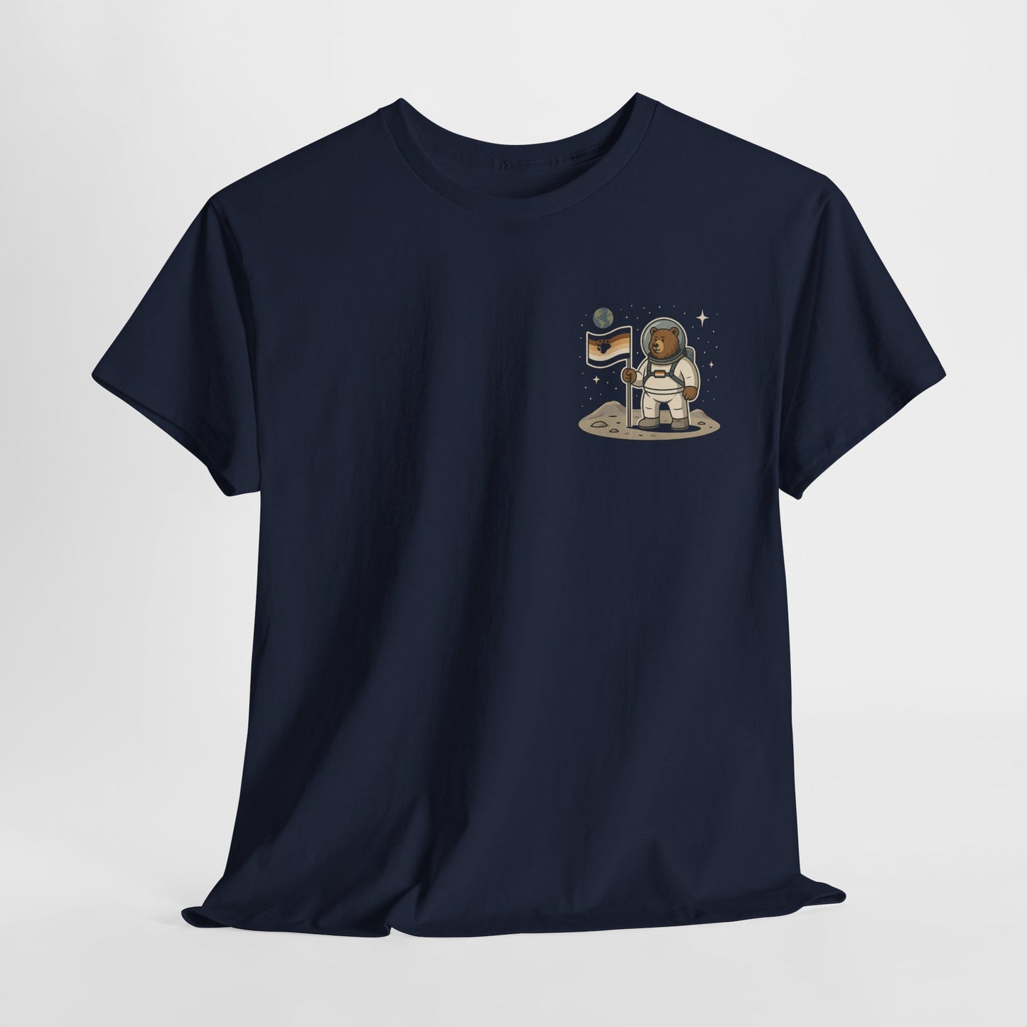Retro Space Bear on the Moon Tee