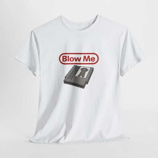 Blow Me Retro Gaming T-Shirt | Funny Vintage NES Cartridge Tee for Bears & Gamers