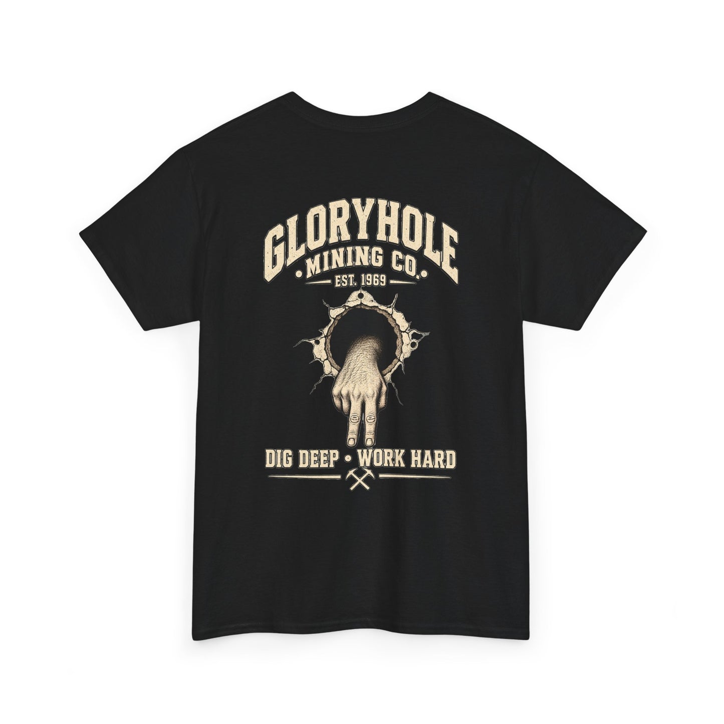 Gloryhole Mining Co. – Dig Deep, Work Hard | Vintage Bear T-Shirt