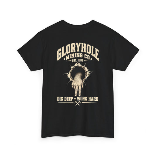 Gloryhole Mining Co. – Dig Deep, Work Hard | Vintage Bear T-Shirt