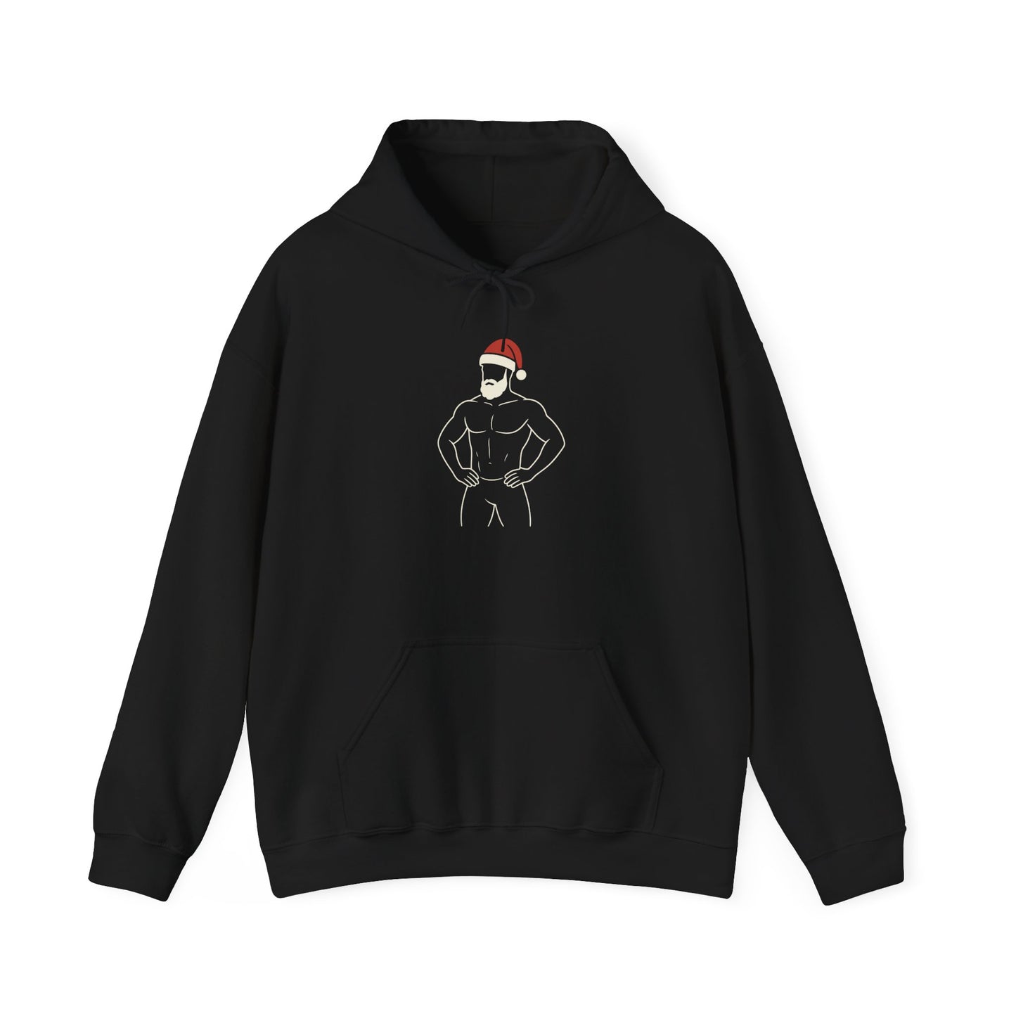 Christmas Muscle Santa Hoodie
