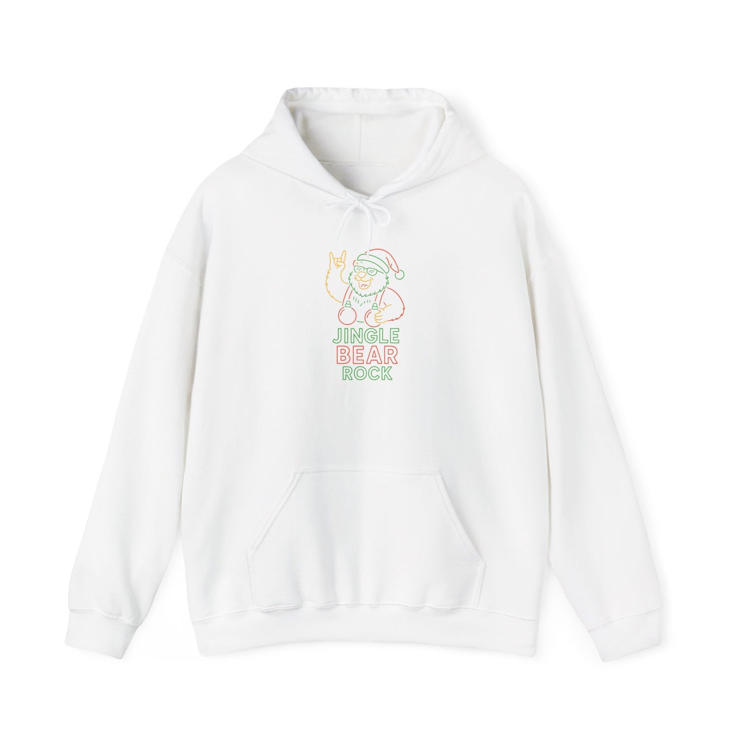 Jingle Bear Rock Hoodie – Neon Holiday Edition
