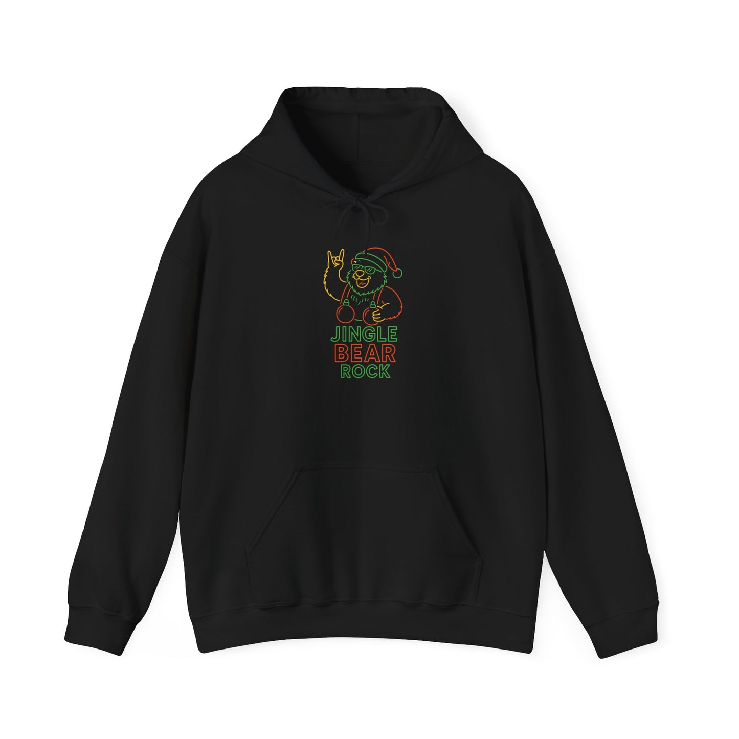 Jingle Bear Rock Hoodie – Neon Holiday Edition