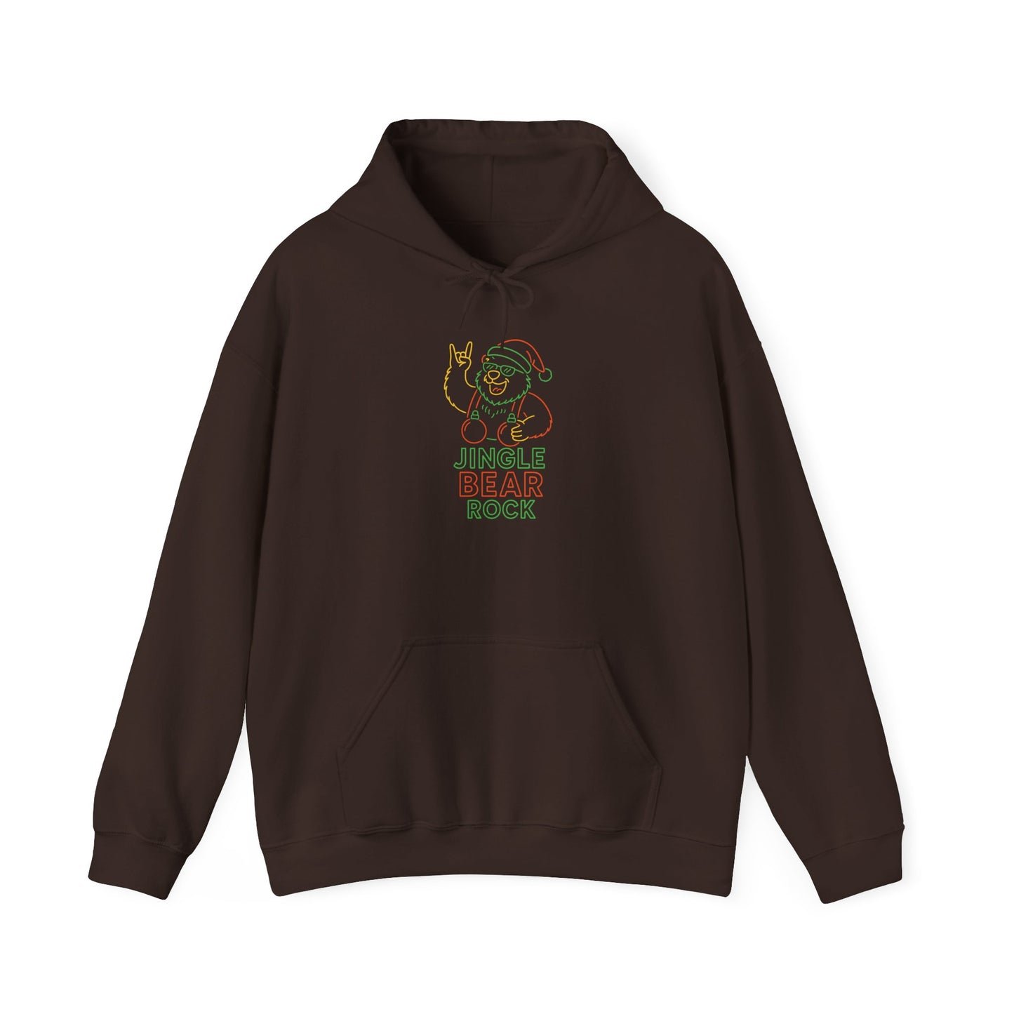 Jingle Bear Rock Hoodie – Neon Holiday Edition