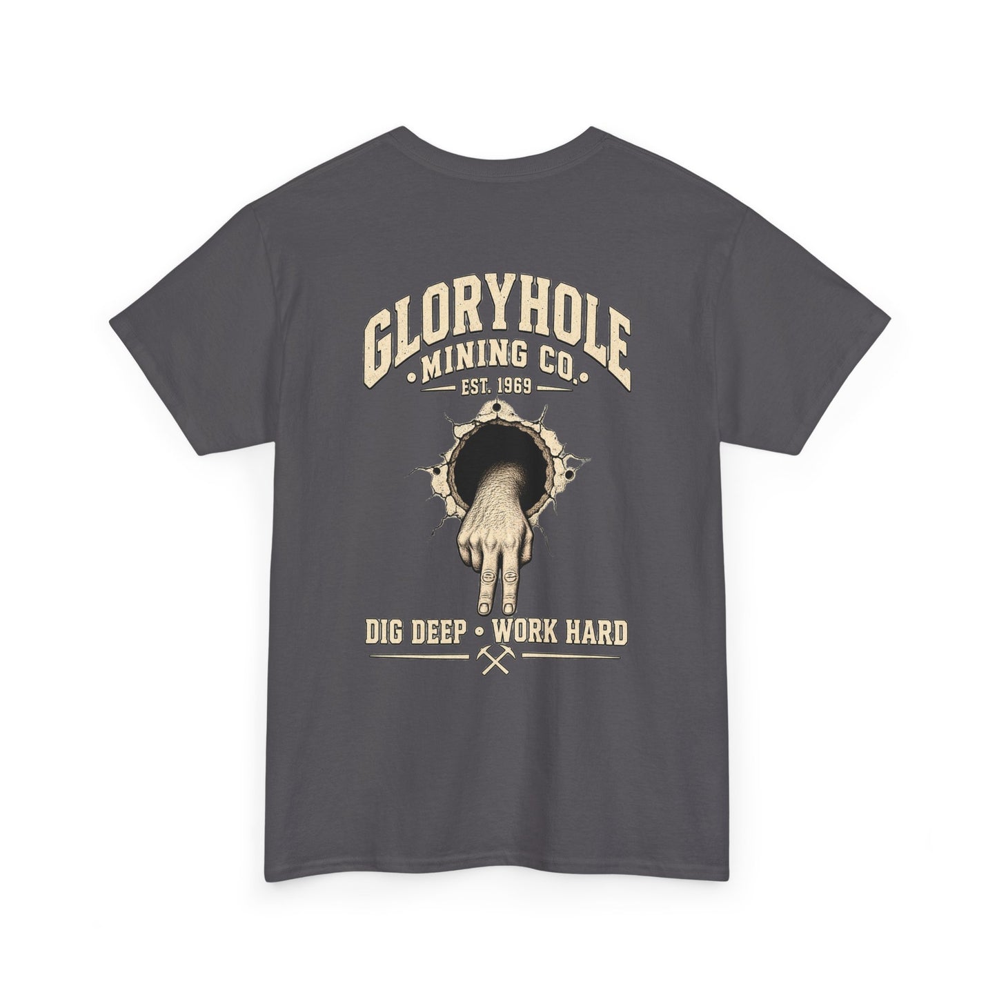 Gloryhole Mining Co. – Dig Deep, Work Hard | Vintage Bear T-Shirt
