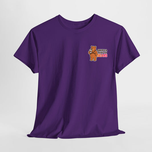 America Runs on Bears T-Shirt – Funny Gay Bear Coffee Parody Tee