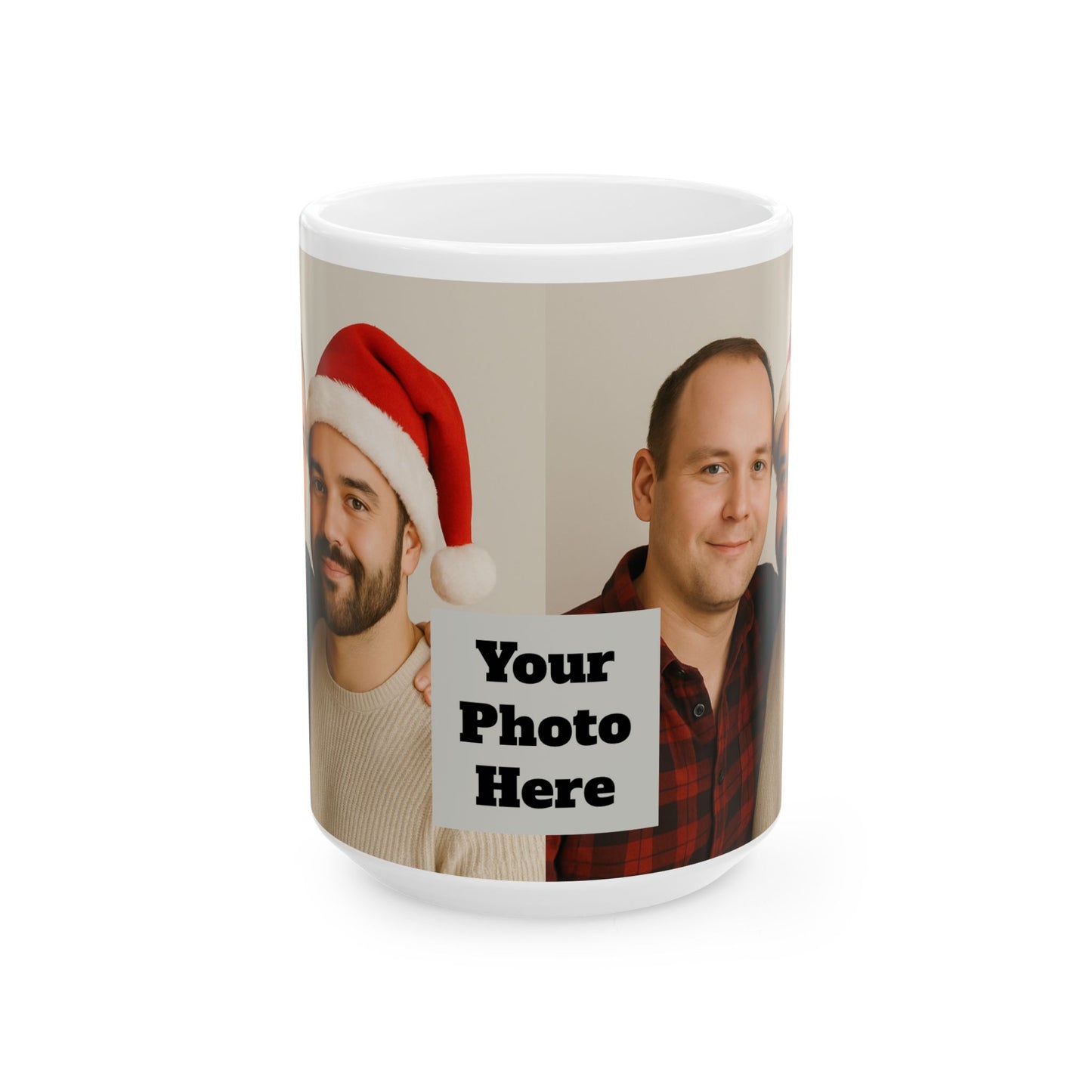 Personalized Photo Christmas Mug (11oz/15oz) — Custom Holiday Photo Gift