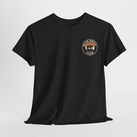 Bear Pride Club Retro Badge T-Shirt – Gay Bear Community Logo Tee