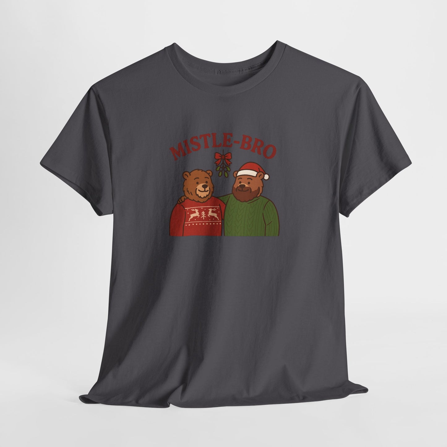Mistle-Bro Christmas Shirt Funny Bear Holiday Tee