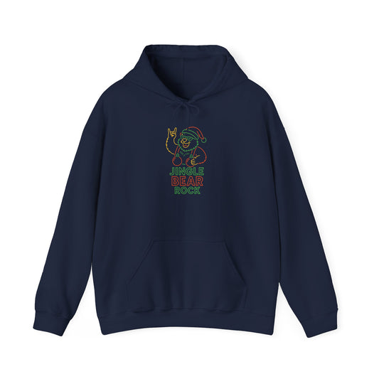 Jingle Bear Rock Hoodie – Neon Holiday Edition