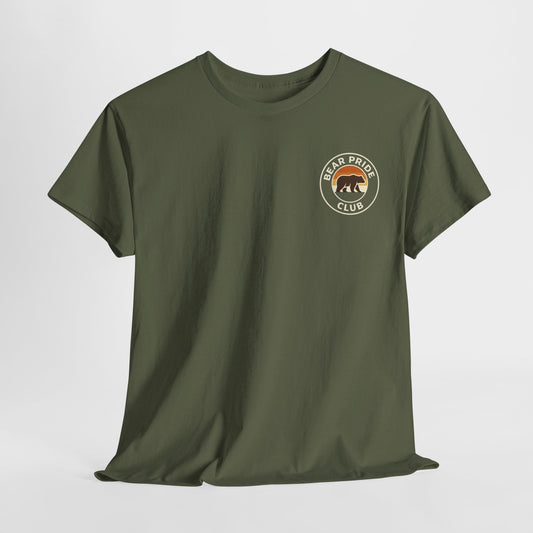 Bear Pride Club Retro Badge T-Shirt – Gay Bear Community Logo Tee