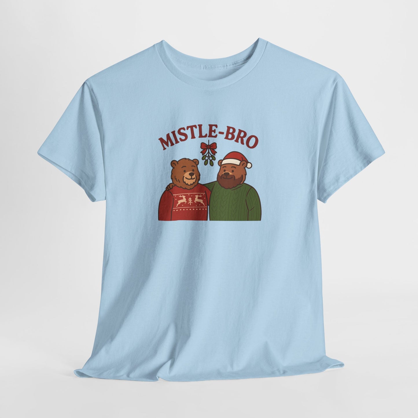 Mistle-Bro Christmas Shirt Funny Bear Holiday Tee
