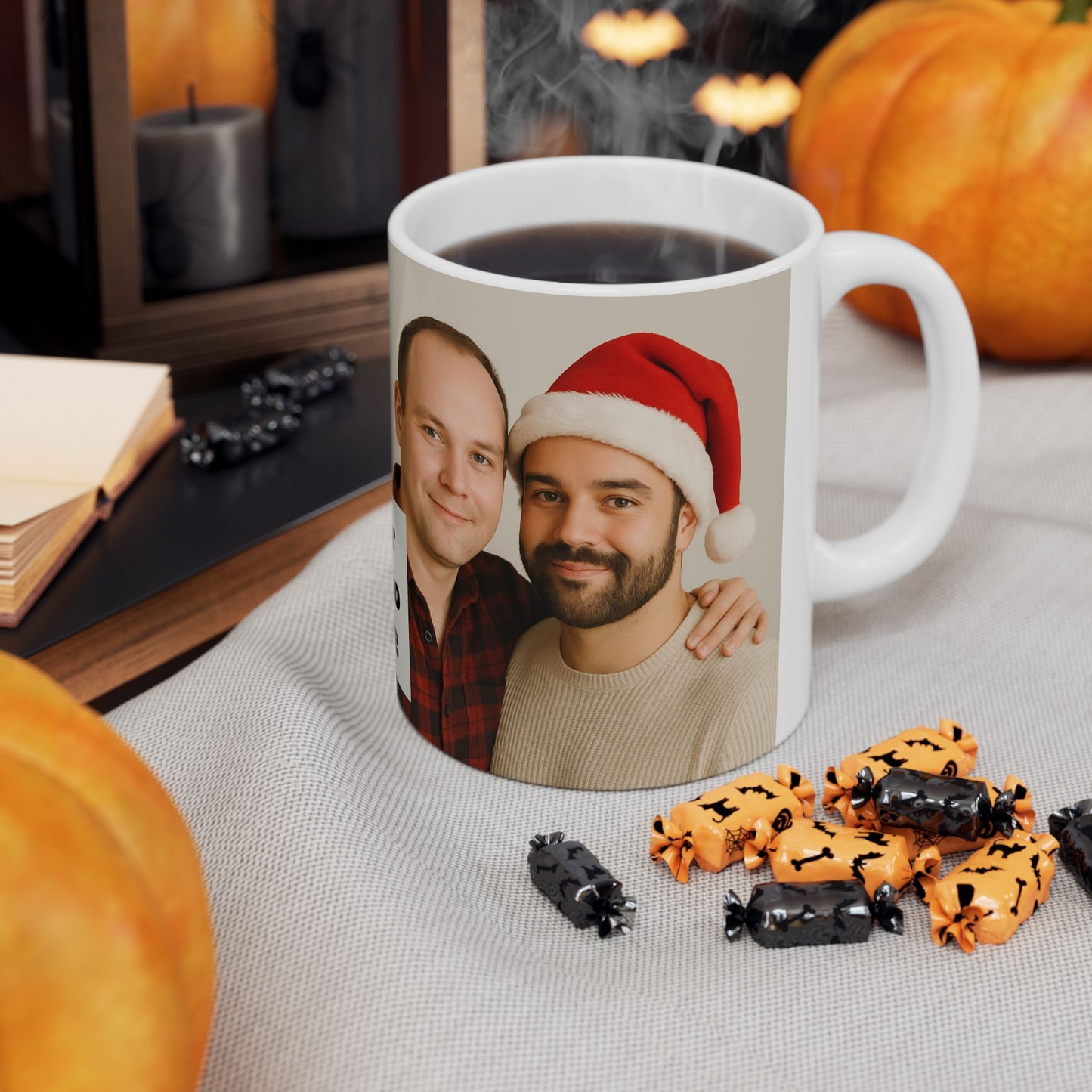 Personalized Photo Christmas Mug (11oz/15oz) — Custom Holiday Photo Gift