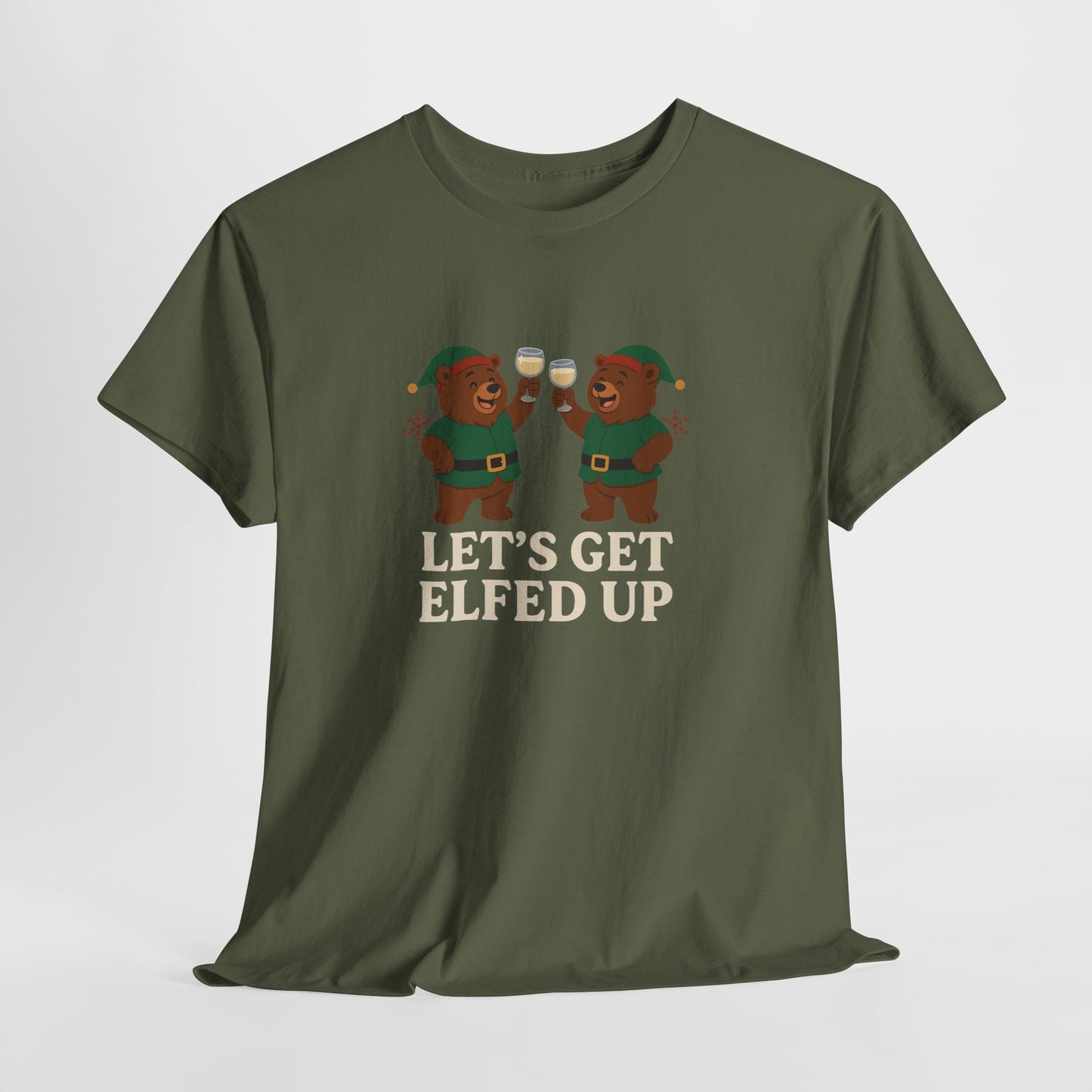 Let’s Get Elfed Up Bear Christmas Shirt Funny Holiday Party Tee The Glory Bear Xmas Design