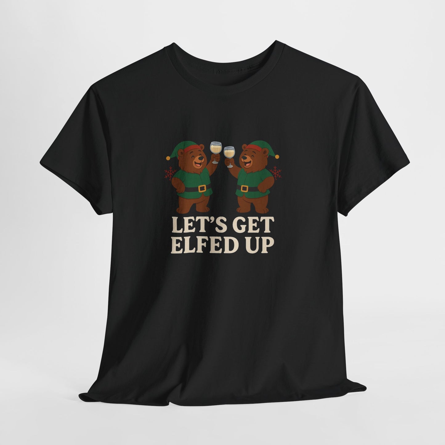 Let’s Get Elfed Up Bear Christmas Shirt Funny Holiday Party Tee The Glory Bear Xmas Design